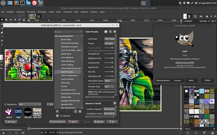 Gimp 3.0.4 con GMIC 3.5.5